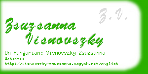 zsuzsanna visnovszky business card